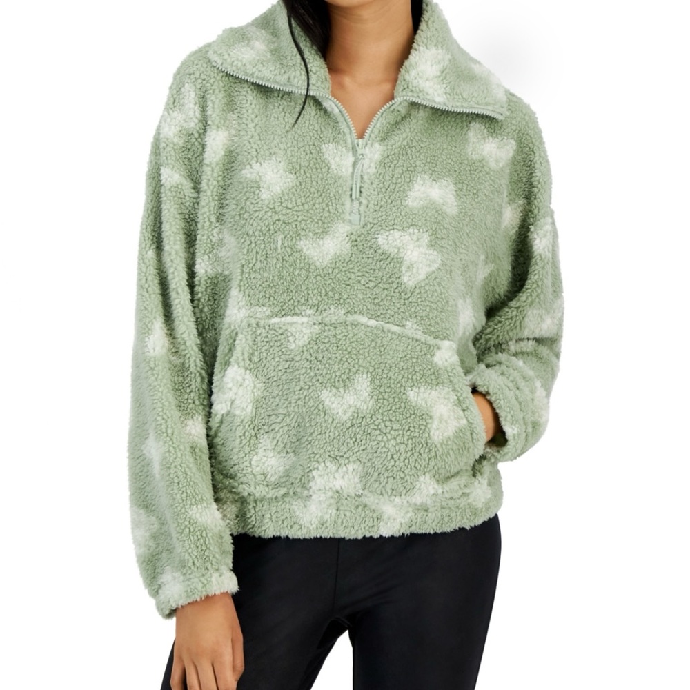 Hippie Rose Sage and Cream Teddy Jacket